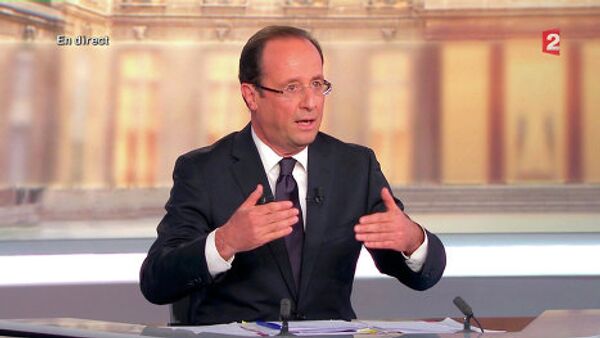 Франсуа Олланд на дебатах с Николя Саркози