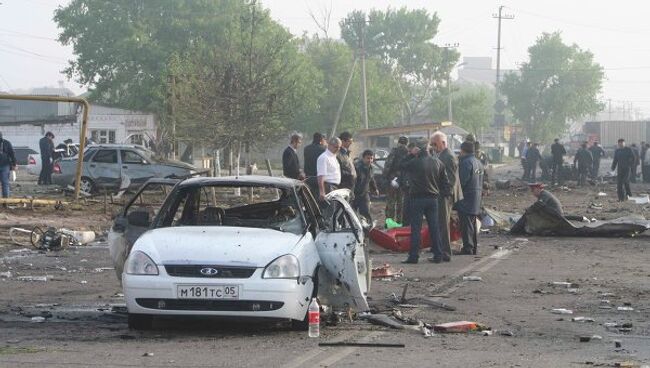 Два взрыва прогремело на посту полиции в Махачкале