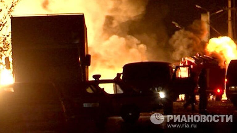 Взрывы на посту полиции в Махачкале