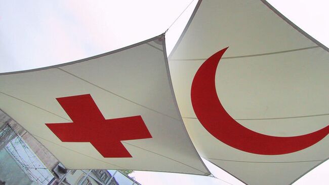 Логотип Красного Креста и Красного Полумесяца. Архивное фото
