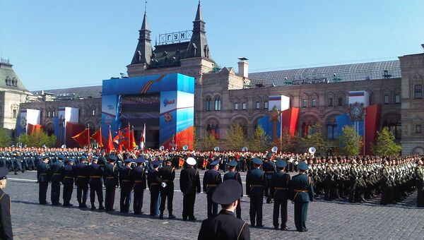 Репетиция парада на Красной площади в Москве