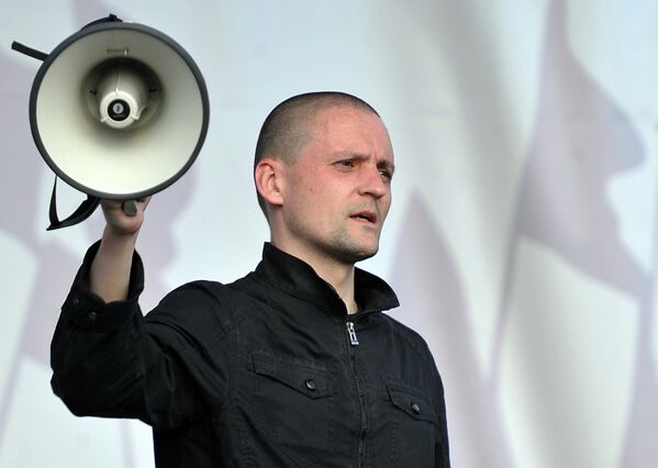 Сергей Удальцов во время митинга Марш миллионов  в Москве