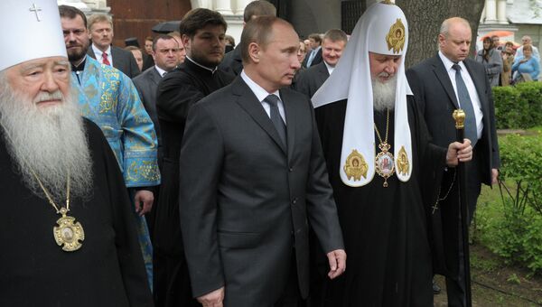 Владимир Путин посетил Новодевичий монастырь