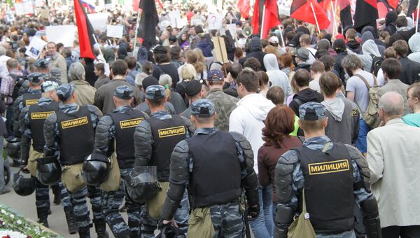 Шествие в центре Москвы 6 мая 
