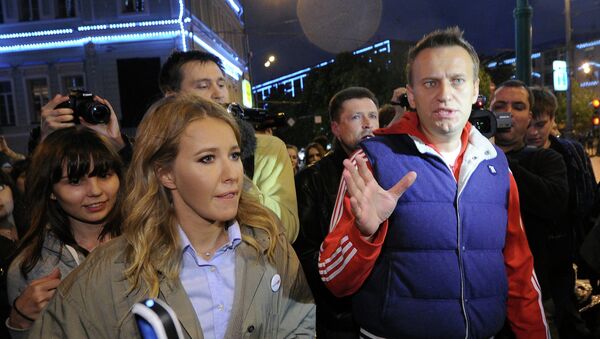 Блогер Алексей Навальный и телеведущая Ксения Собчак. Архивное фото