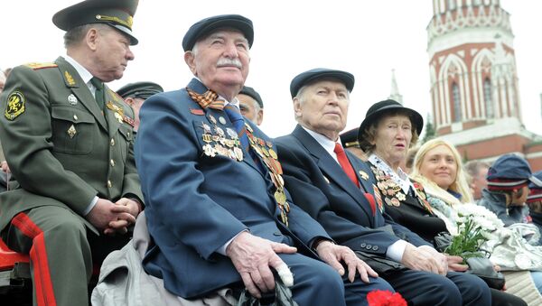 Военный парад, посвященный Дню Победы. Архивное фото