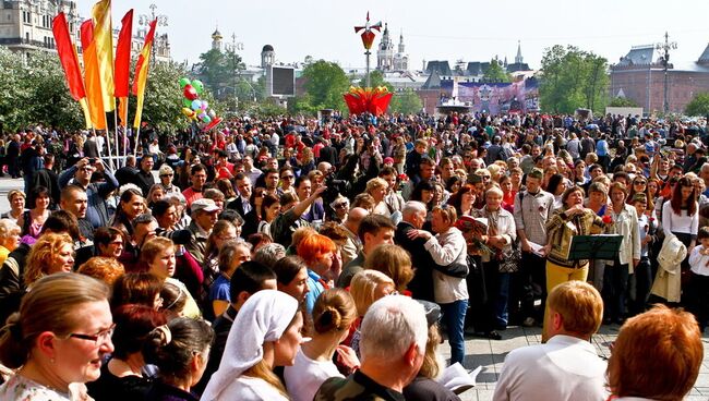 Празднование Дня Победы, поздравление ветеранов