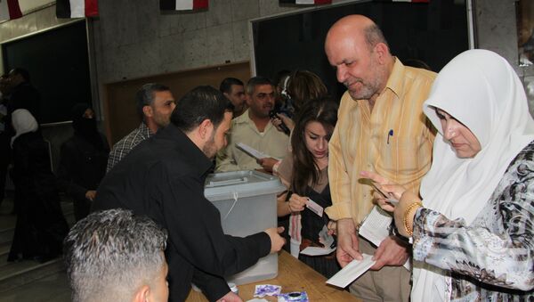 Голосование на парламентских выборах в Сирии
