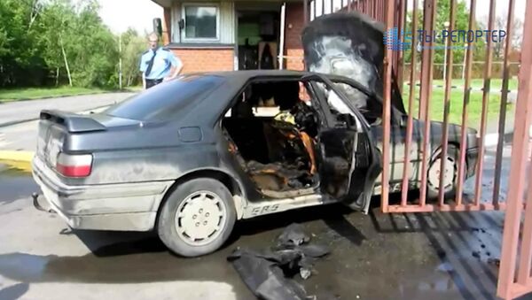Водитель успел эвакуироваться из загоревшейся машины на юге Москвы