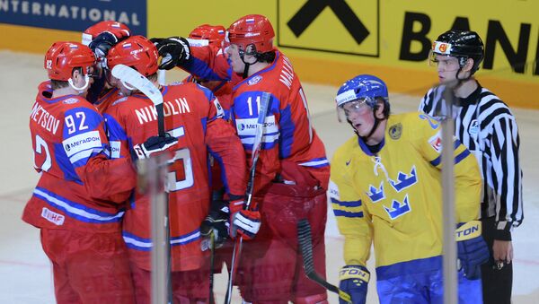 Российские хоккеисты обыграли шведов и досрочно вышли в 1/4 финала ЧМ