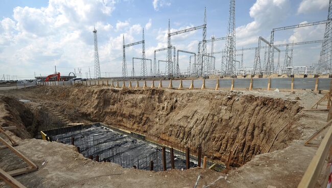Начало строительства второго энергоблока Южноуральской ГРЭС-2. Архивное фото