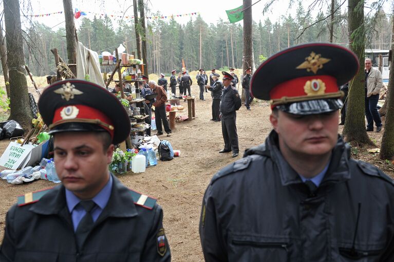 Снос лагеря защитников Цаговского леса