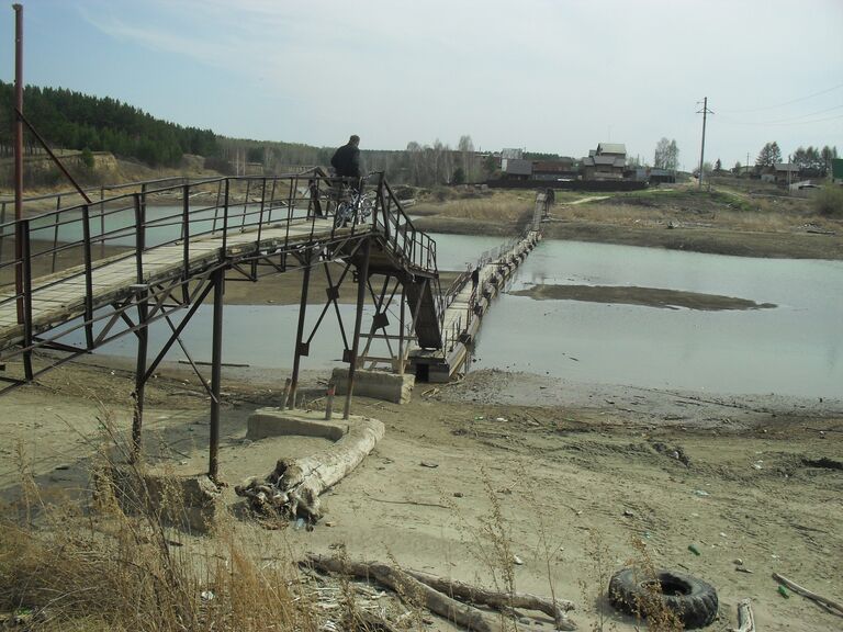 Бердск река мост вода