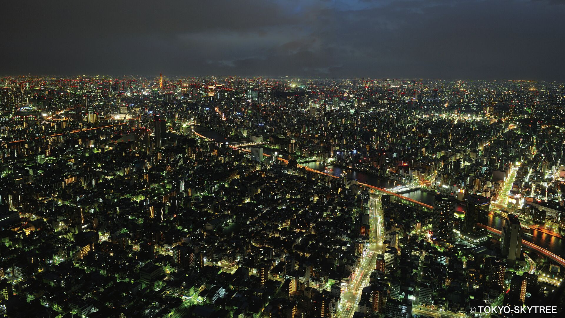 Вид на ночной Токио со смотровой площадки телебашни Tokyo Sky Tree на высоте 350 метров - РИА Новости, 1920, 09.10.2024