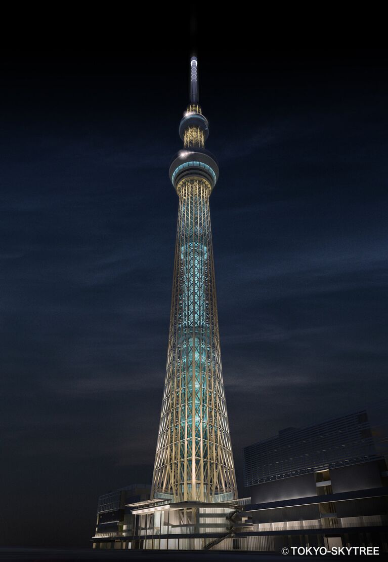 Одна из улиц торгового центра внутри телебашни Tokyo Sky Tree