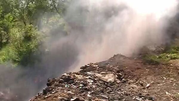 Пожар на мусорной свалке ликвидирован в Отрадном
