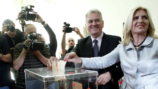 Томислав Николич на выборах в Сербии