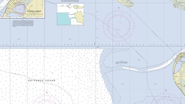 Навигационная карта для акваторий у Аляски