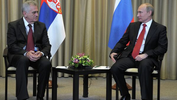 Президент РФ Владимир Путин встретился с президентом Сербии Томиславом Николичем