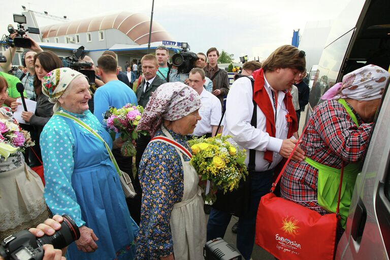 Прилет Бурановских бабушек в Москву