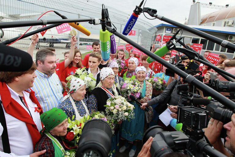 Прилет Бурановских бабушек в Москву