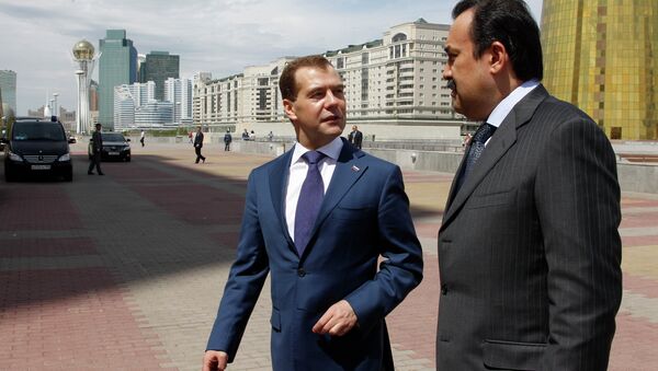 Премьер-министр РФ Д.Медведев встретился с премьер-министром РК К.Масимовым