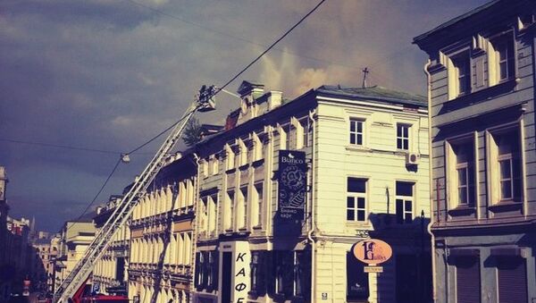 Пожара в Столешниковом переулке в Москве