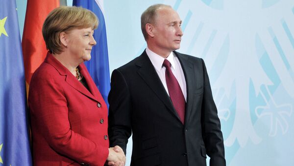 Владимир Путин и Ангела Меркель. Архив