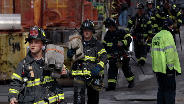 Пожар произошел в здании строящегося нового Всемирного торгового центра в Нью-Йорке