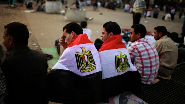 Протестующие на площади Тахрир в Каире