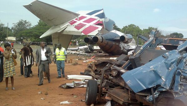Авария грузового самолета нигерийской авиакомпании Allied Air в столице Ганы Аккре