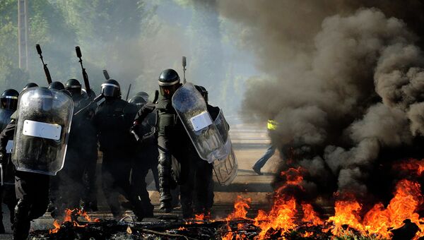 Забастовка шахтеров в Испании