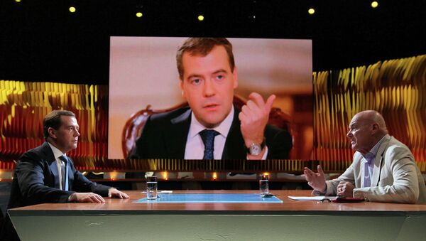 Д.Медведев принял участие в программе Первого канала Познер