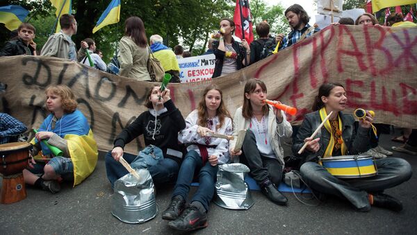 Акция Защити украинский язык в Киеве