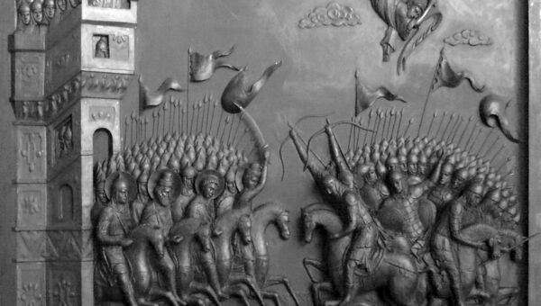Панно для мини-стел мемориала «Стела Город воинской славы» в Великом Новгороде 