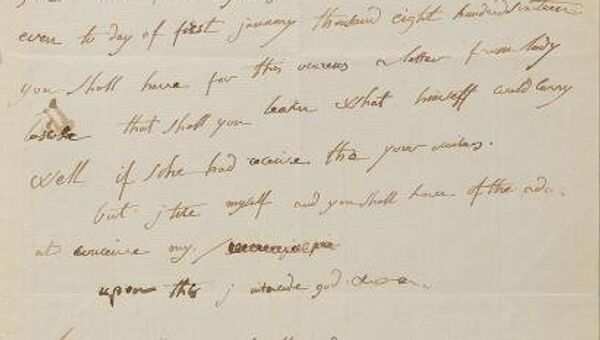 Уникальное письмо императора Наполеона, написанное на английском языке