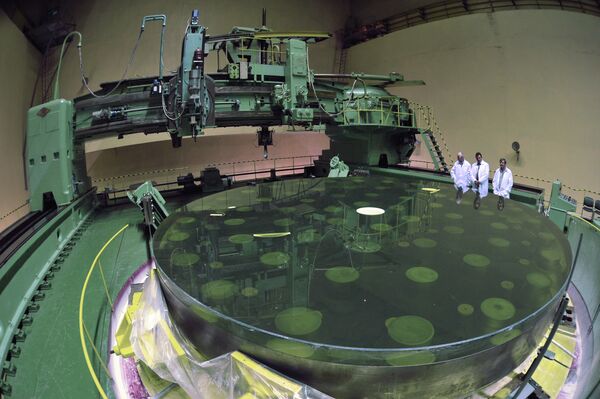 Полировка главного зеркала Большого Телескопа Альт-Азимутального