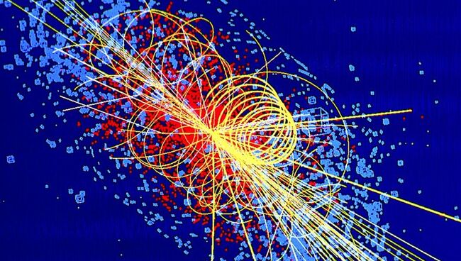 Компьютерное моделирование события рождения бозона Хиггса. Архив