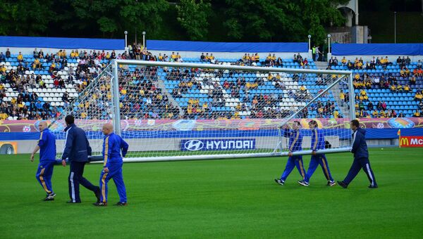 Тренировка сборной Украины по футболу