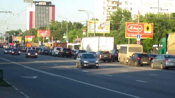 Пробка на Щелковском шоссе в Мск