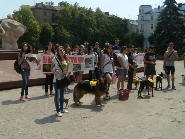 Марш в защиту бездомных животных на Украине