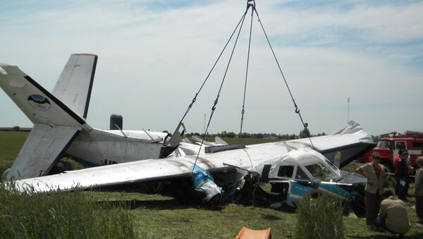 Жесткая посадка L-410 на Украине