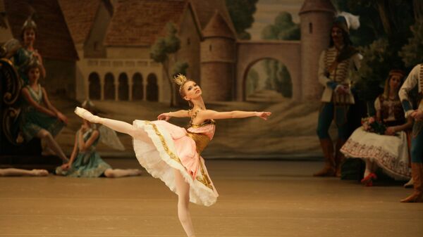 Сцена из балета Коппелия. Гастроли Большого театра в США