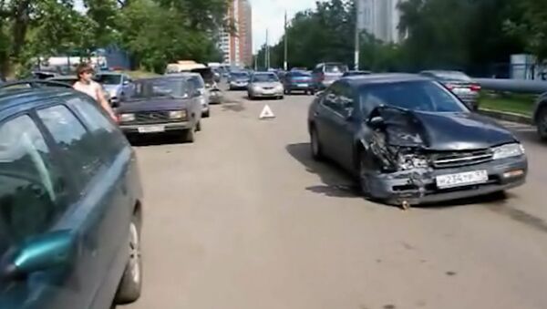 Пять автомобилей столкнулись на юге Москвы
