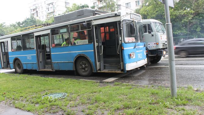 Вечером на юге Москвы произошло ДТП