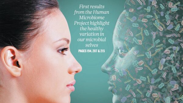 Обложка номера журнала Nature, в котором опубликованы результаты работы проекта Микробиом человека