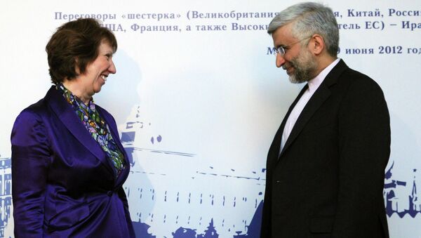 Кэтрин Эштон и Саид Джалили на переговорах в Москве