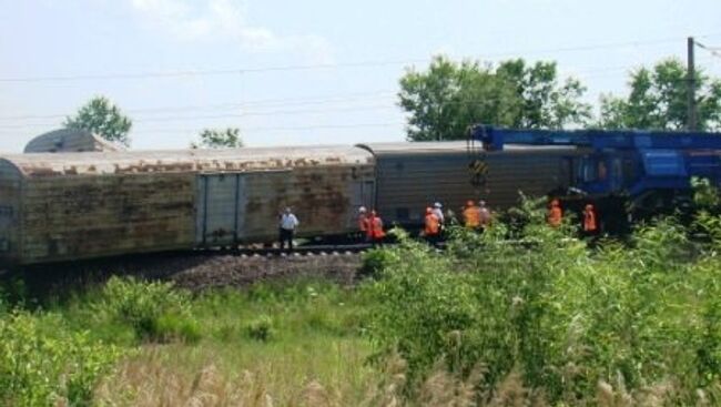 Сход вагонов в Смидовичском районе ЕАО