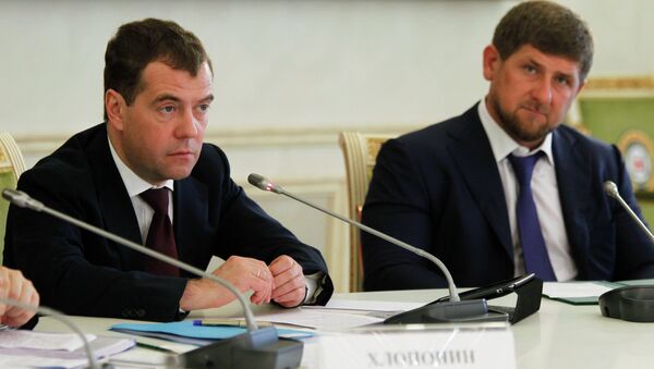 Кадыров и Медведев. Архивное фото