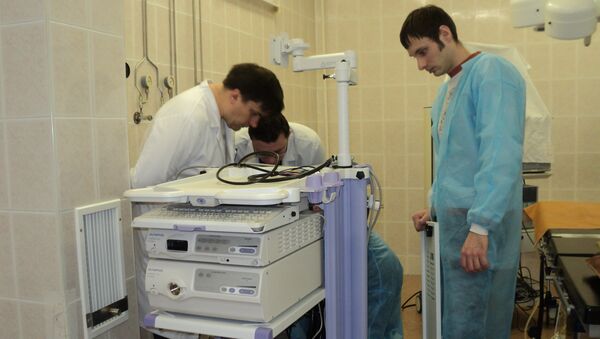 Медицинское оборудование для родильного отделения городской больницы в подмосковном Протвино. Архивное фото